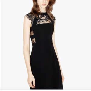 NWOT The Kooples crepe lace dress navy blue - XS